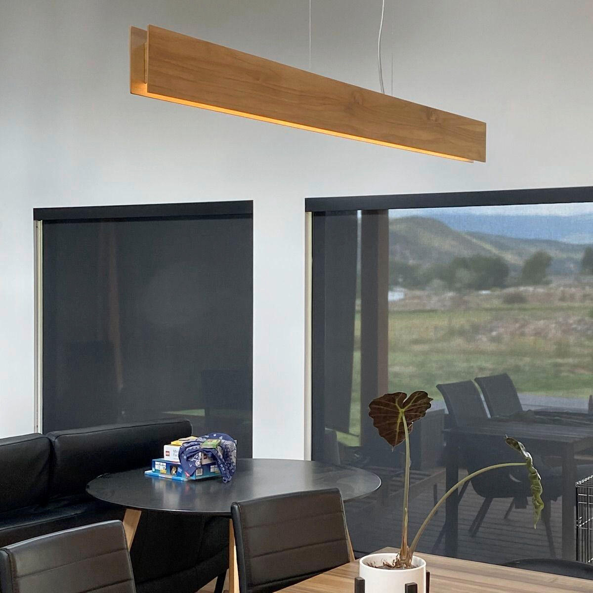 LED-HÄNGELEUCHTE    - Teakfarben, Natur, Holz/Kunststoff (48/5/127cm) - Elstead Lighting