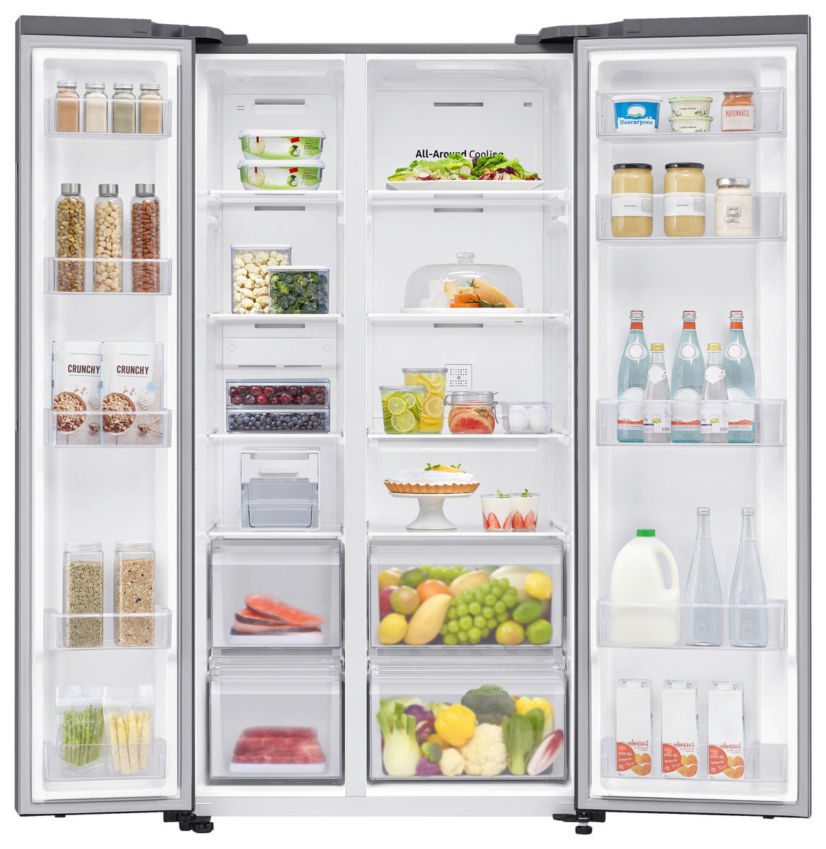 SIDE-BY-SIDE 91,2/178/71,6 cm RS62DG5003S9EF  - Silberfarben, Basics, Glas/Kunststoff (91,2/178/71,6cm) - Samsung