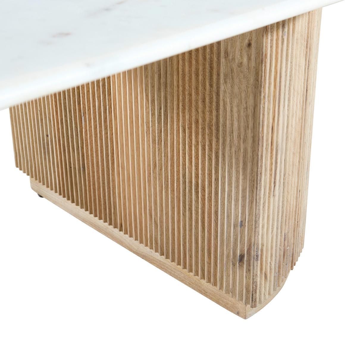 COUCHTISCH Mangoholz vollmassiv 110/70/45 cm rechteckig Naturfarben, Weiß  - Naturfarben/Weiß, Design, Holz/Stein (110/70/45cm) - Livetastic