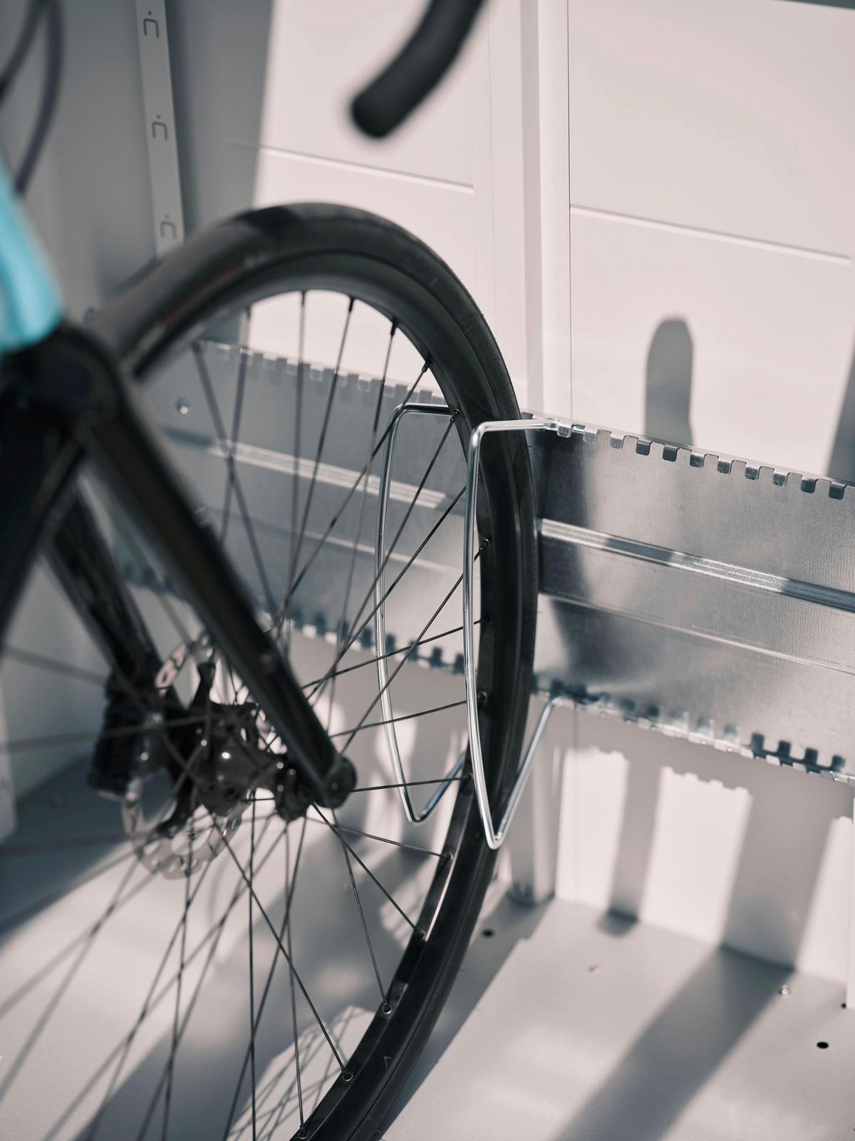 FAHRRADSTÄNDER 72/33/15 cm  - Alufarben, Design, Metall (72/33/15cm) - Biohort