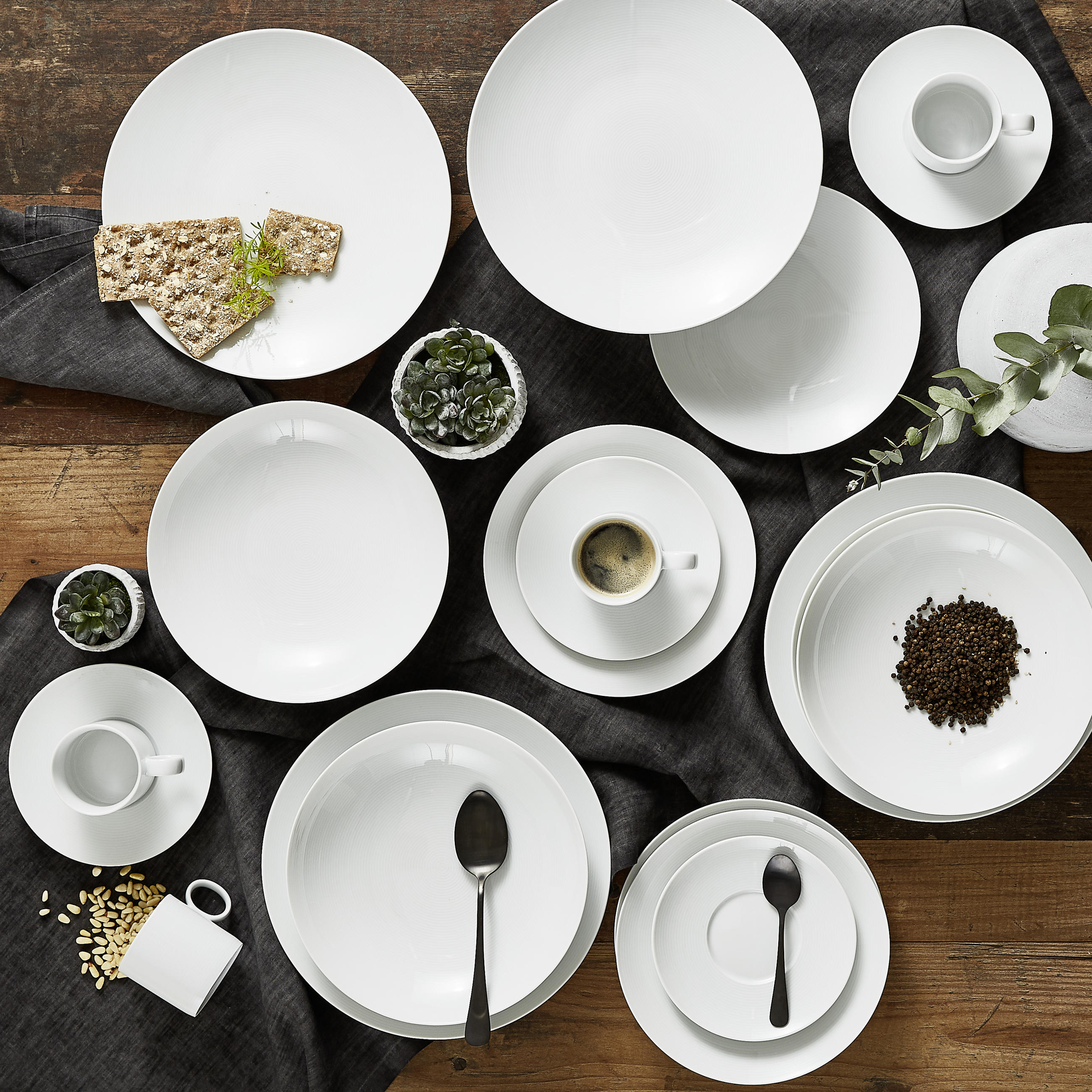 KOMBISERVICE Loft by Rosenthal 20-teilig  - Weiß, Basics, Keramik (33,7/30/38,5cm) - Thomas