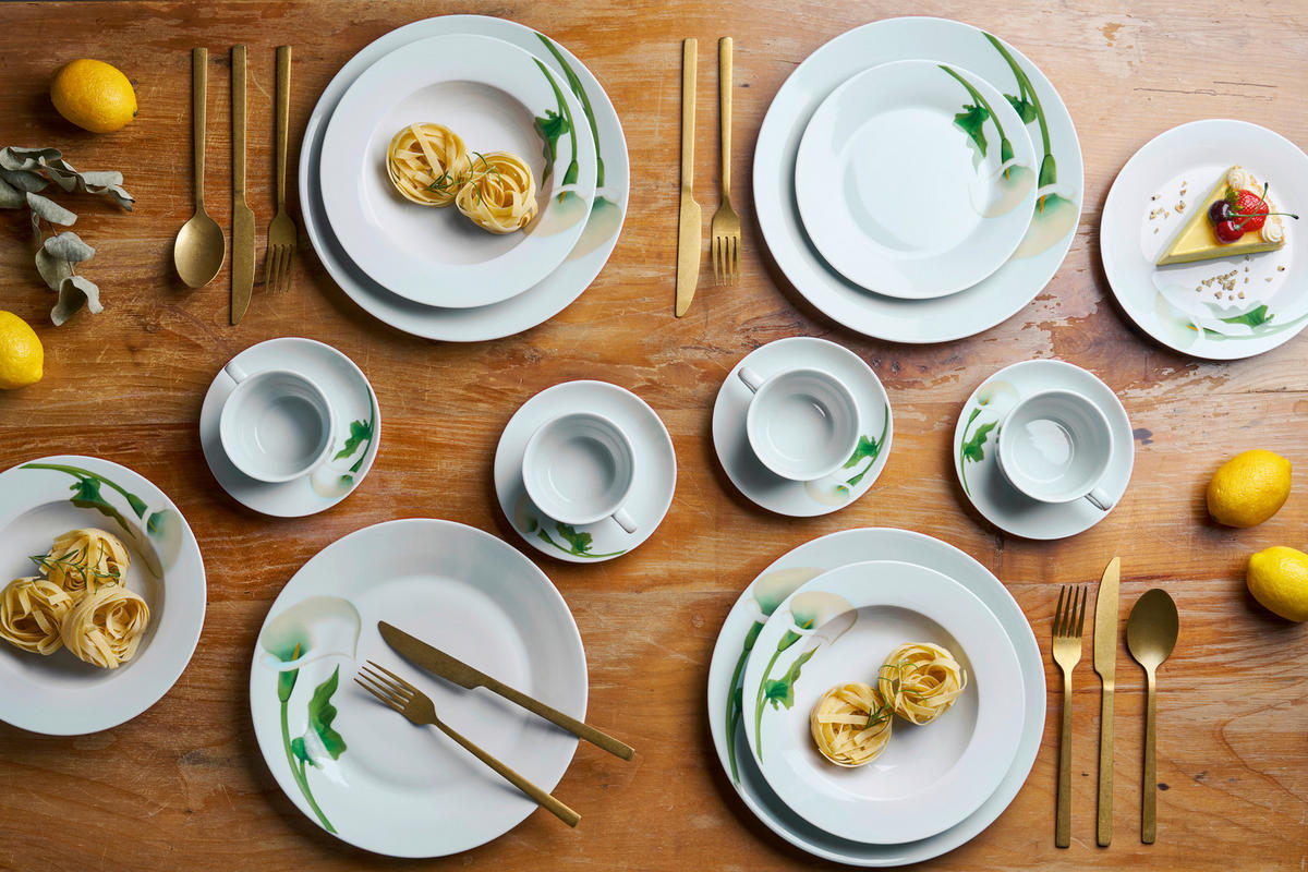 TAFELSERVICE Weiß Calla 12-teilig  - Weiß, Basics, Keramik - Van Well