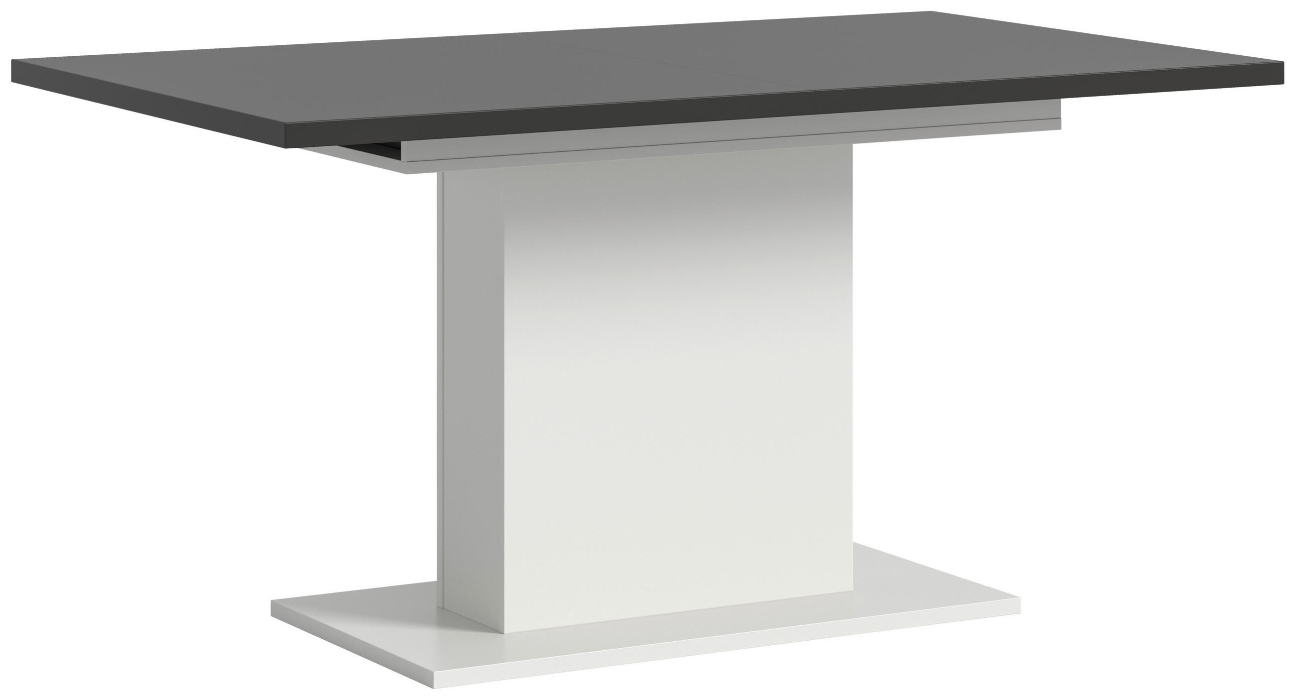 AUSZIEHTISCH Grau rechteckig  ausziehbar  - Weiß/Grau, KONVENTIONELL, Holzwerkstoff (150-190/90/76cm)