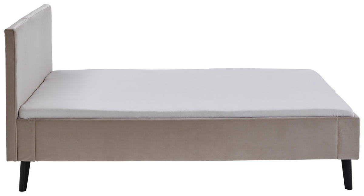 POLSTERBETT Beige 140/200 cm  - Beige/Schwarz, Basics, Holz/Textil (140/200cm) - Boxxx