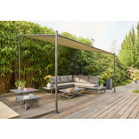 PAVILLON 400/284/300 cm   - Anthrazit/Hellgrau, KONVENTIONELL, Textil/Metall (400/284/300cm) - Siena Garden