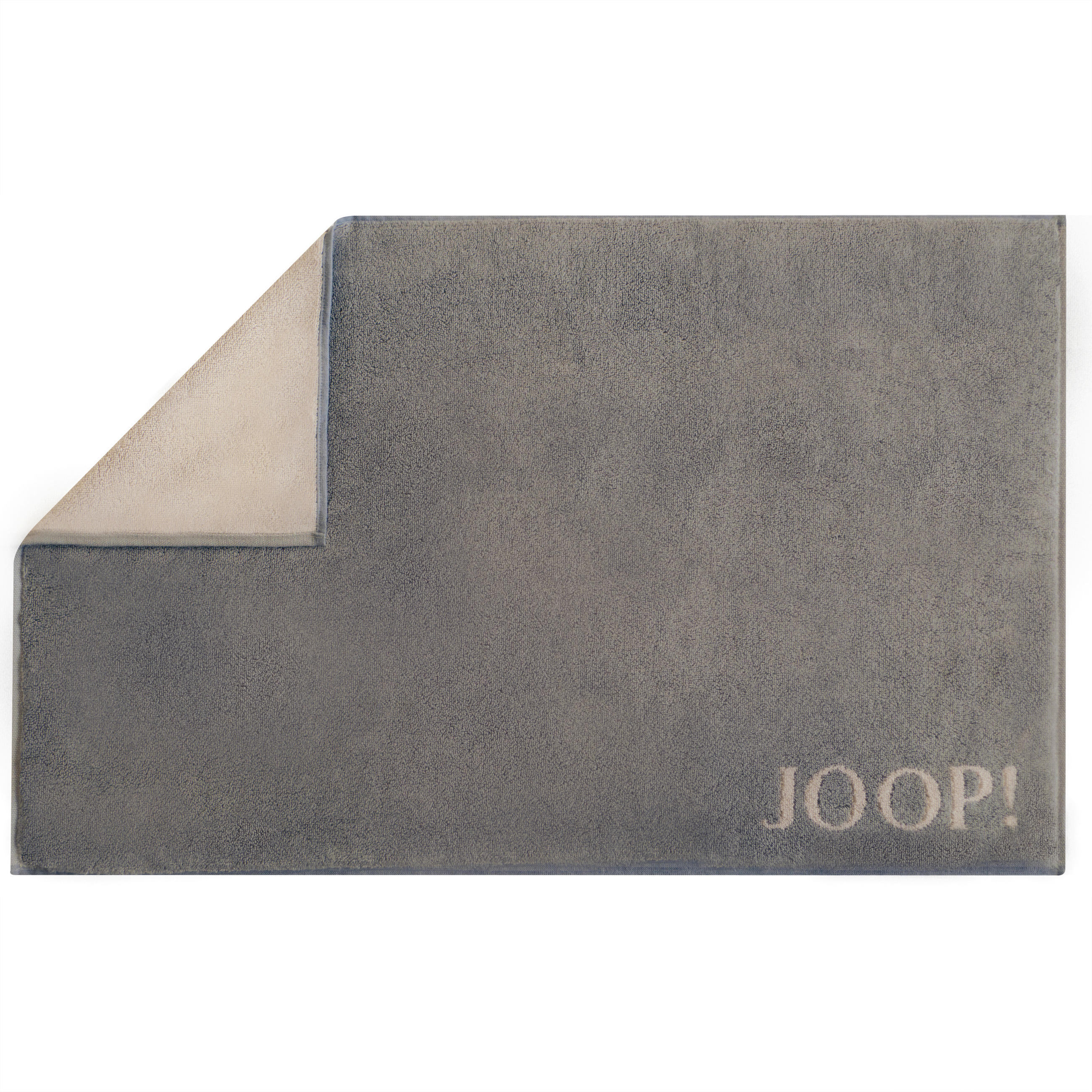 BADEMATTE Classic Doubleface 50/80 cm - Beige/Graphitfarben, Basics, Textil (50/80cm) - Joop!