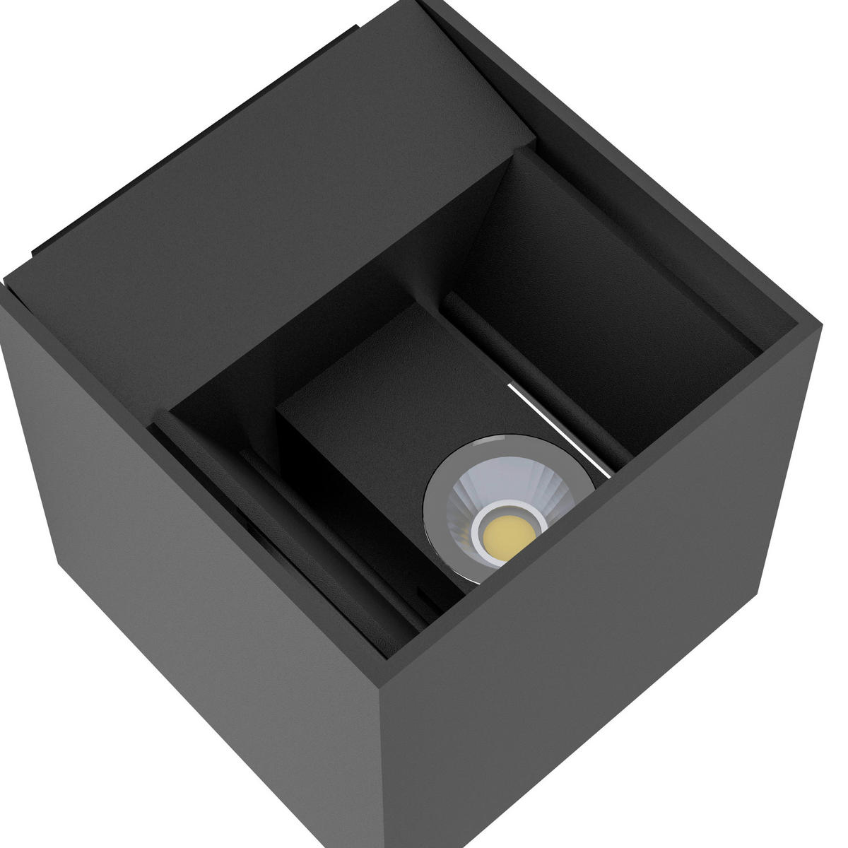 LED-AUßENLEUCHTE Calpino 10,5/10,5/11 cm  - Anthrazit, Basics, Metall (10,5/10,5/11cm) - Eglo