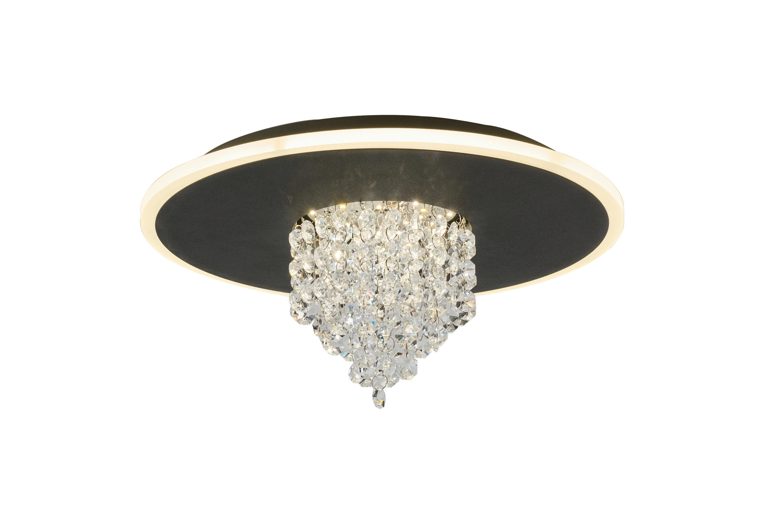 DECKENLEUCHTE Deluge 31,5/15/31,5 cm  - Schwarz, Design, Kunststoff/Metall (31,5/15/31,5cm)