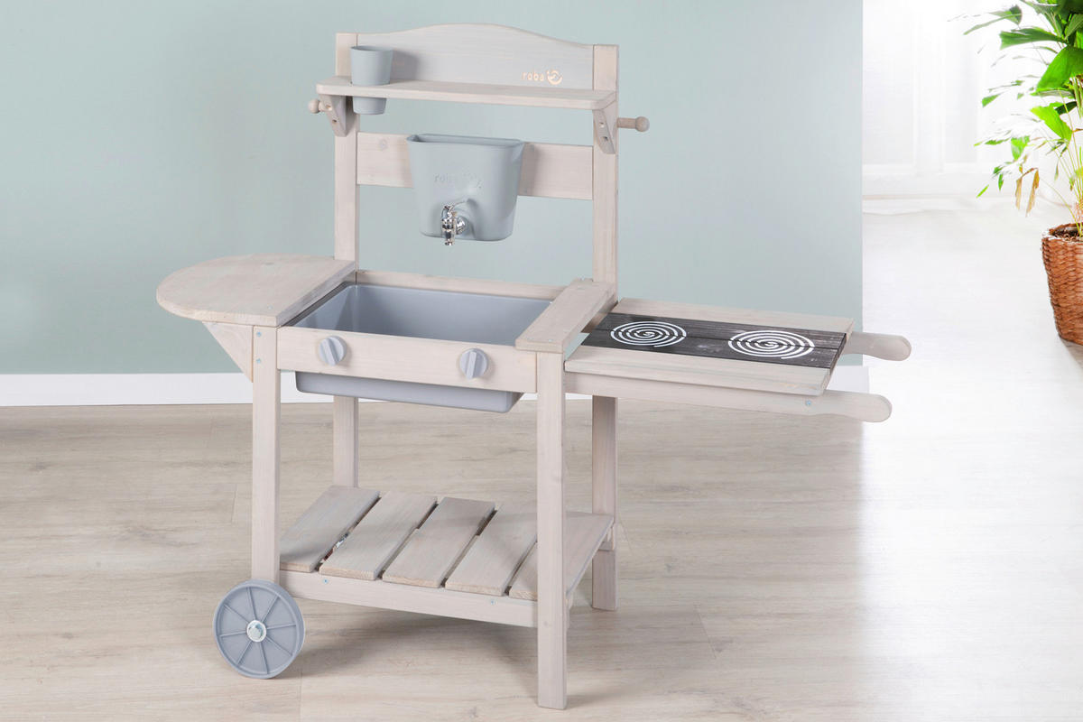 MATSCHKÜCHE - Grau, Basics, Holz/Kunststoff (114/89/37cm) - Roba