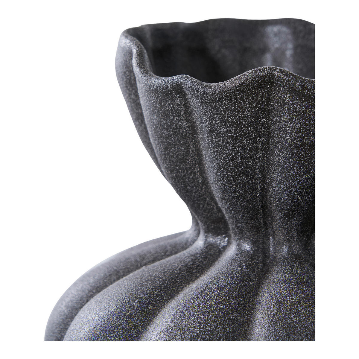 VASE  - Schwarz, Design, Keramik (17.2/19.4/17.2cm)