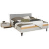 BETTANLAGE 180/200 cm  in Hellgrau, Wildeiche   - Wildeiche/Hellgrau, Design, Holz/Holzwerkstoff (180/200cm) - Dieter Knoll