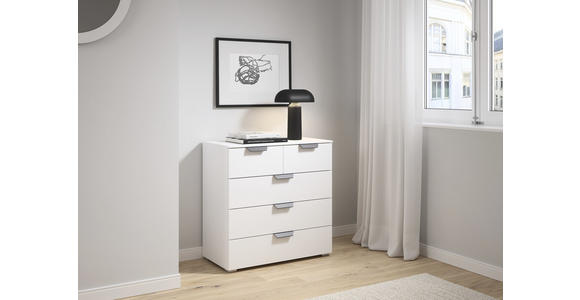 KOMMODE in 80/81/42 cm - Dunkelgrau/Weiß, Design, Holzwerkstoff/Metall (80/81/42cm) - Carryhome