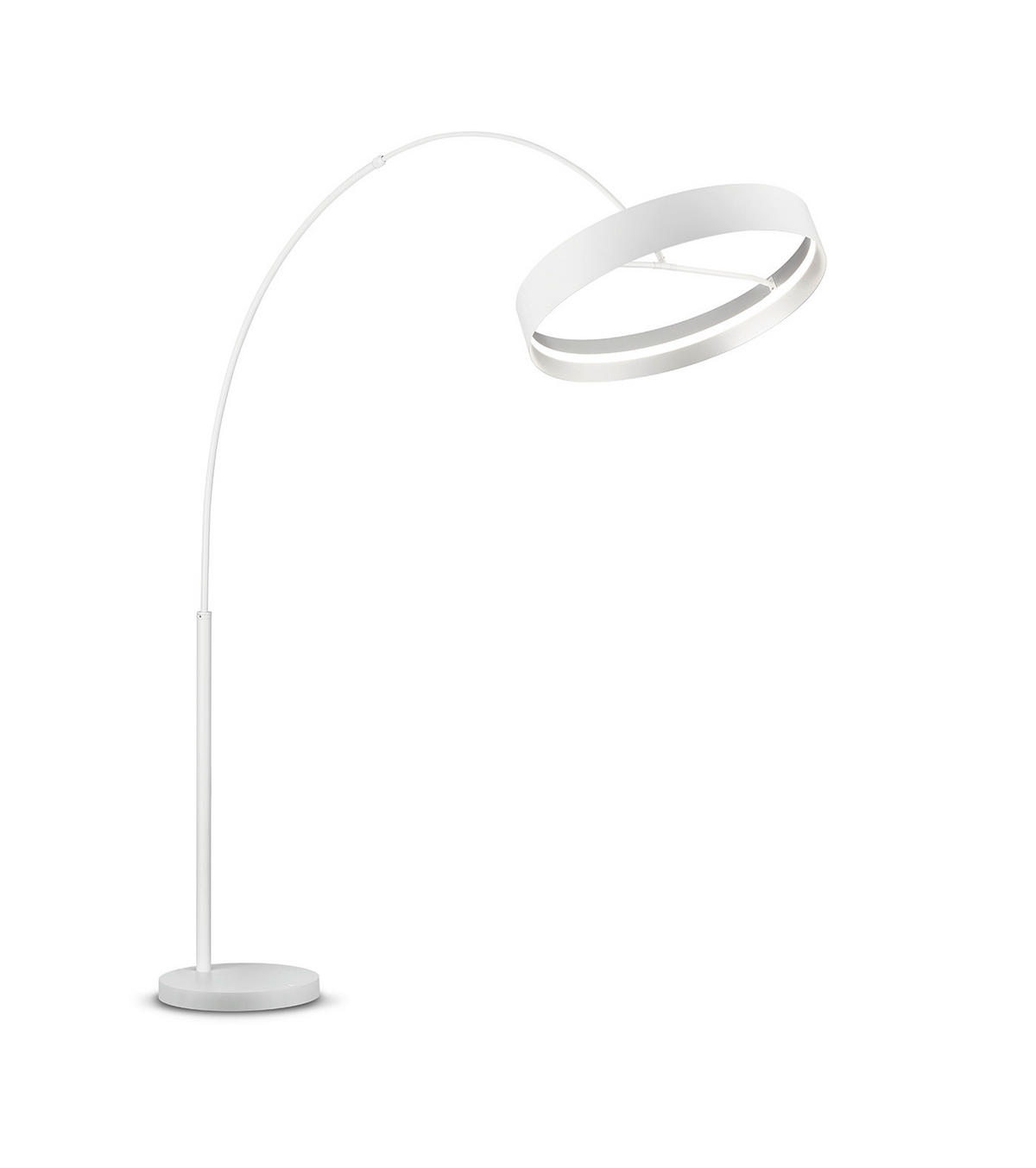 STOJACÍ LED SVÍTIDLO, 60/200 cm  - bílá/barvy stříbra, Design, kov (60/200cm) - Musterring