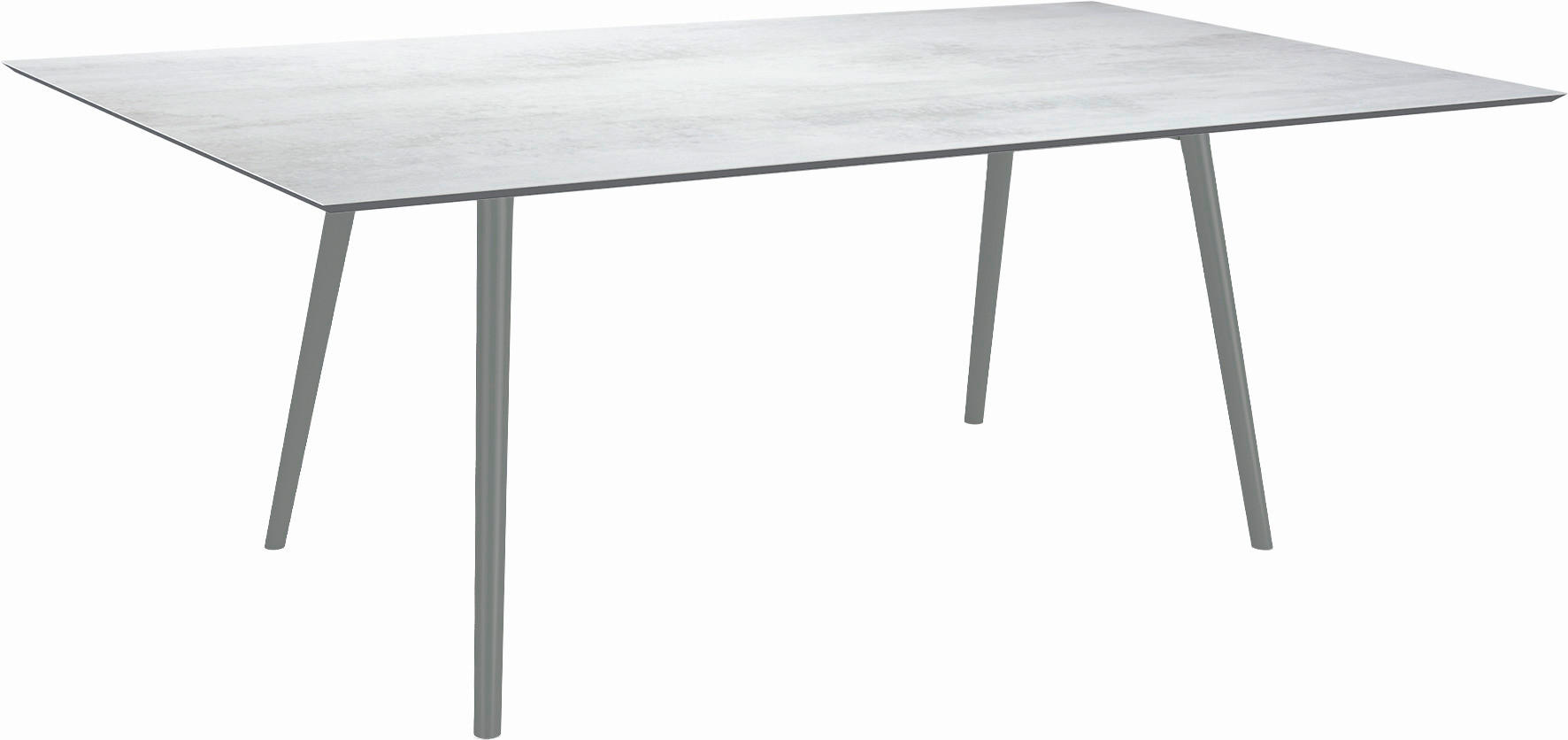 GARTENTISCH Metall Anthrazit, Hellgrau rechteckig  - Anthrazit/Hellgrau, MODERN, Kunststoff/Metall (180/100/75cm) - Stern