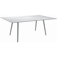 GARTENTISCH Metall Anthrazit, Hellgrau rechteckig  - Anthrazit/Hellgrau, MODERN, Kunststoff/Metall (180/100/75cm) - Stern