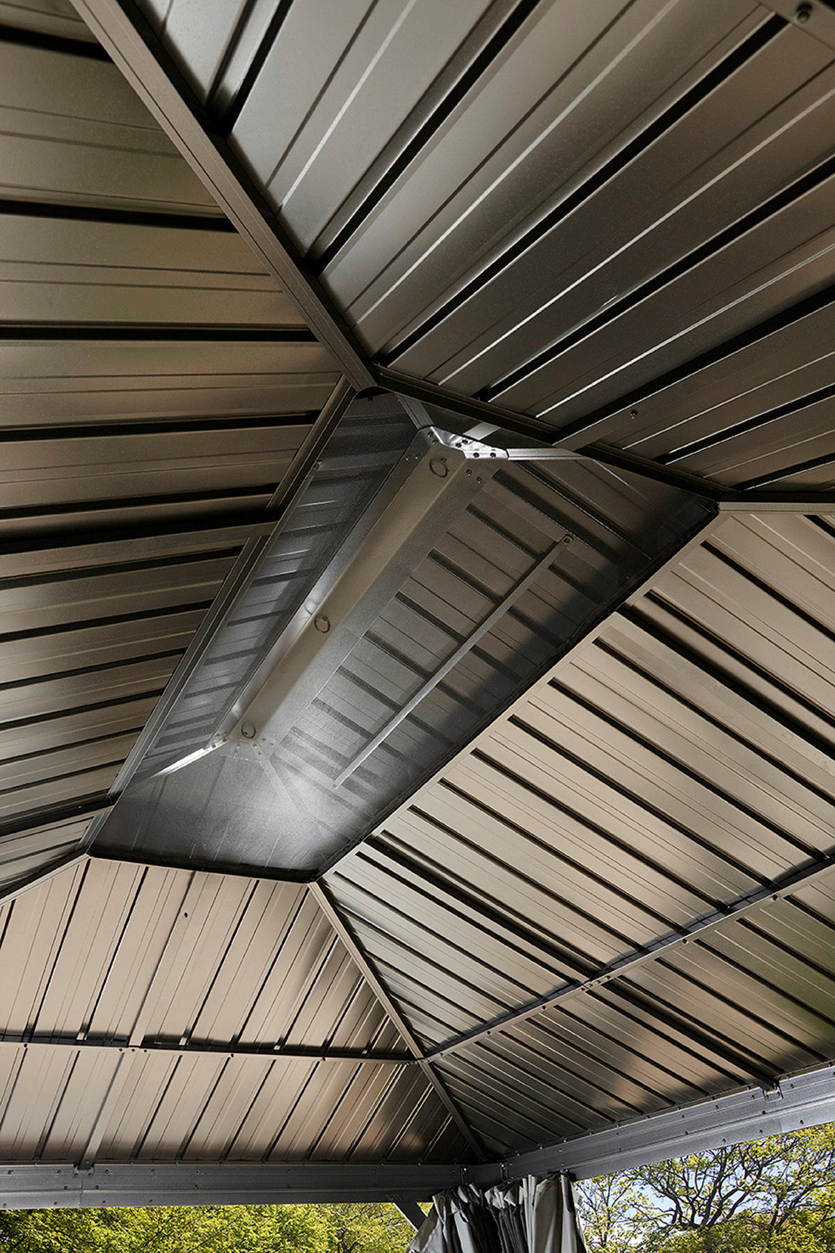 PAVILLON 483/307/363 cm Stahl  - Anthrazit, Basics, Metall (483/307/363cm)