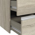SCHWEBETÜRENSCHRANK 170/200/61 cm 2-türig Sonoma Eiche  - Alufarben/Sonoma Eiche, KONVENTIONELL, Glas/Holzwerkstoff (170/200/61cm) - Carryhome