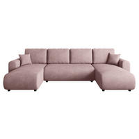 WOHNLANDSCHAFT  in Cord Rosa  - Schwarz/Rosa, KONVENTIONELL, Textil (152/318/152cm) - Xora