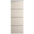 SCHUHKIPPER Gardasee  in 60/161/22 cm  - Taupe, Design, Glas/Holzwerkstoff (60/161/22cm) - Moderano