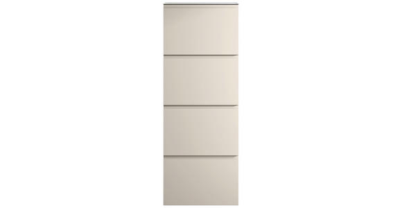 SCHUHKIPPER Gardasee in 60/161/22 cm - Taupe, Design, Glas/Holzwerkstoff (60/161/22cm) - Moderano