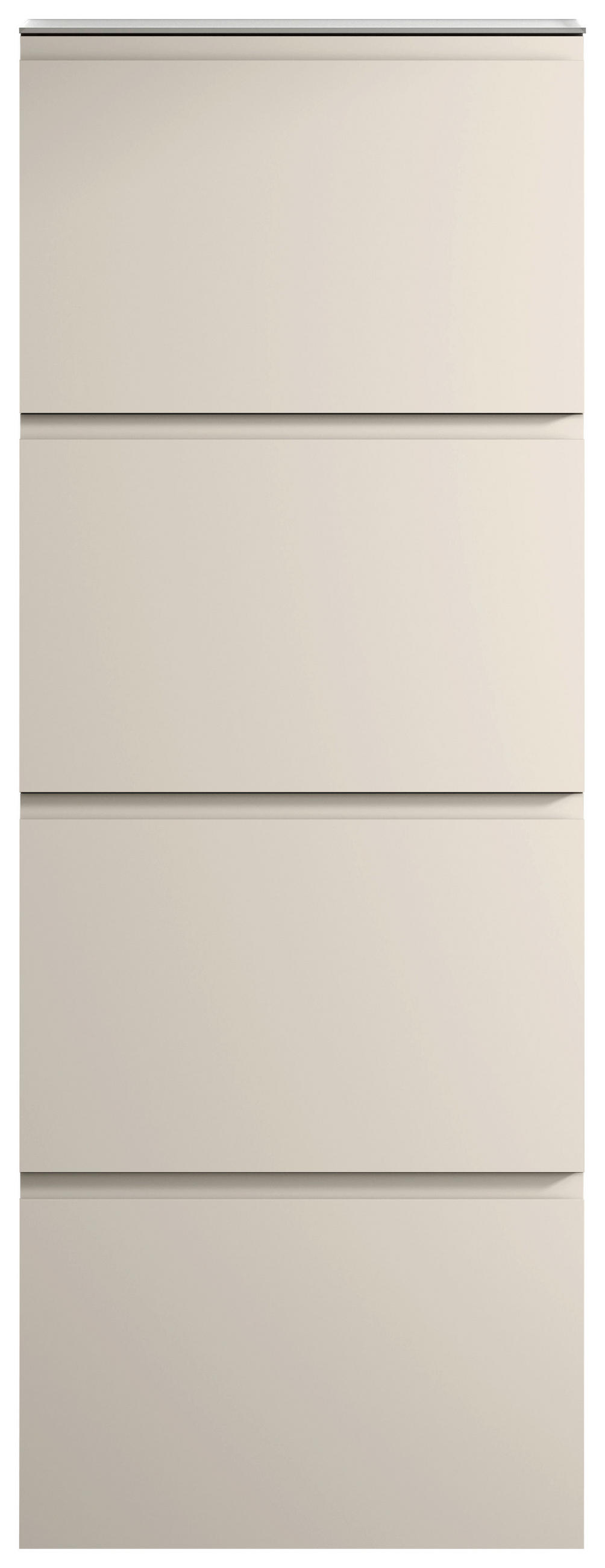 SCHUHKIPPER Gardasee  in 60/161/22 cm  - Taupe, Design, Glas/Holzwerkstoff (60/161/22cm) - Moderano