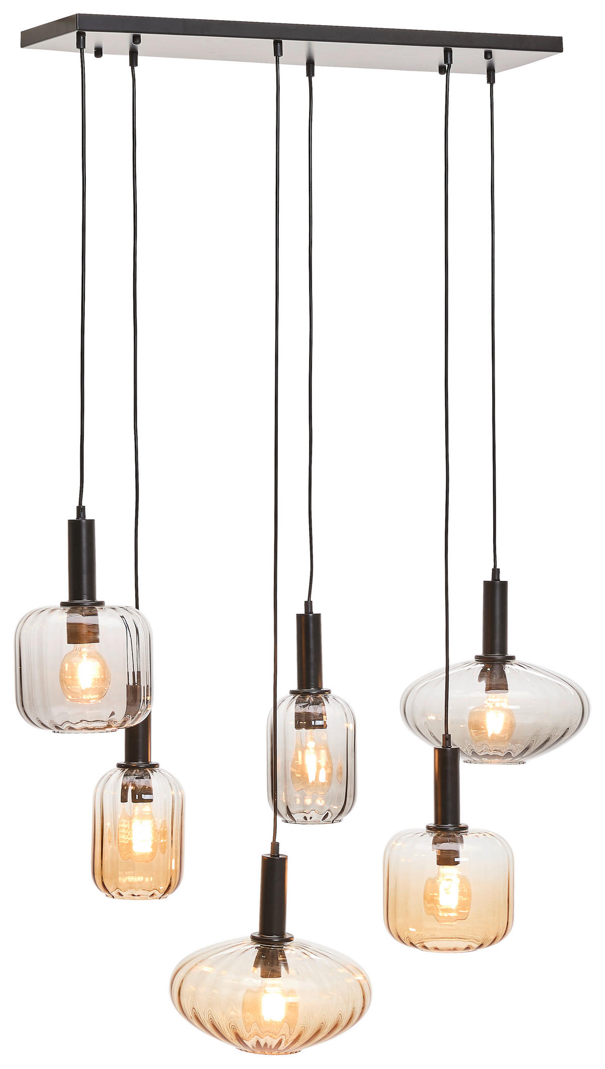 ZÁVESNÉ SVIETIDLO, 100/47/150 cm  - čierna, Design, kov/plast (100/47/150cm)