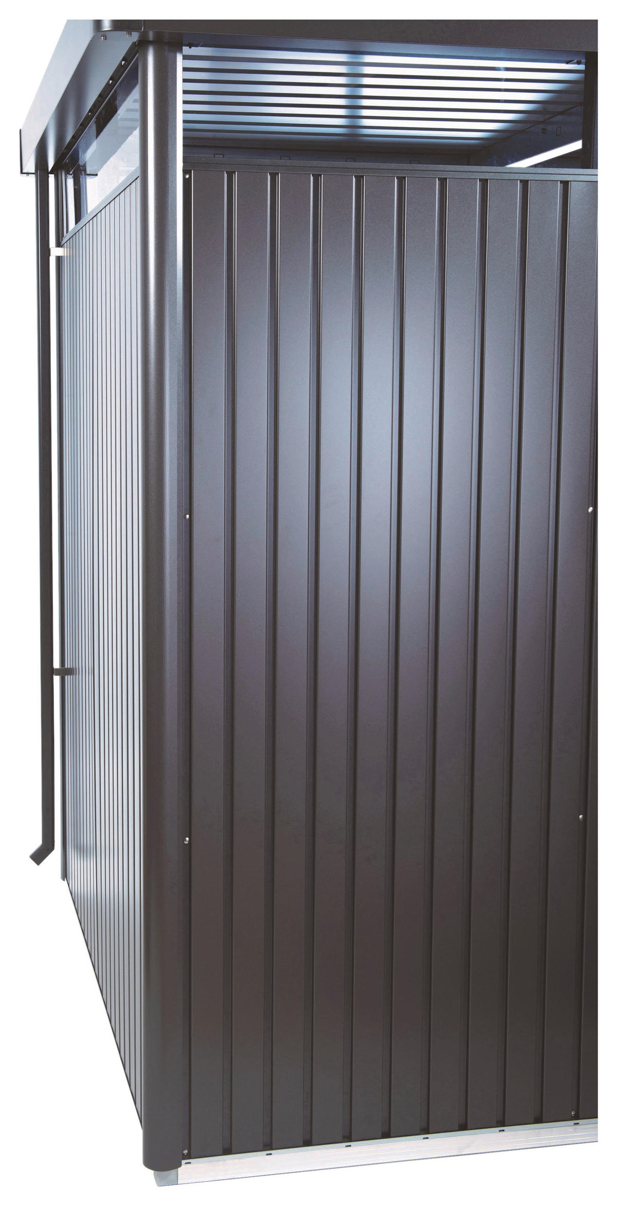 REGENFALLROHR-SET  - Dunkelgrau, Basics, Metall (204cm) - Biohort