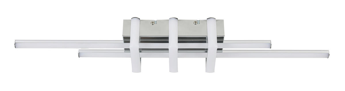 DECKENLEUCHTE 18 W    62/10,5/8 cm  - Chromfarben, Trend, Kunststoff/Metall (62/10,5/8cm) - Collett's Monde