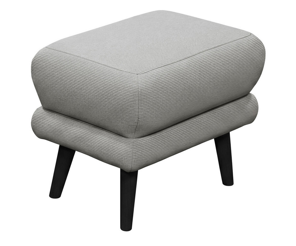 HOCKER Textil Grau  - Schwarz/Grau, Modern, Holz/Textil (63/43/42cm) - MID.YOU