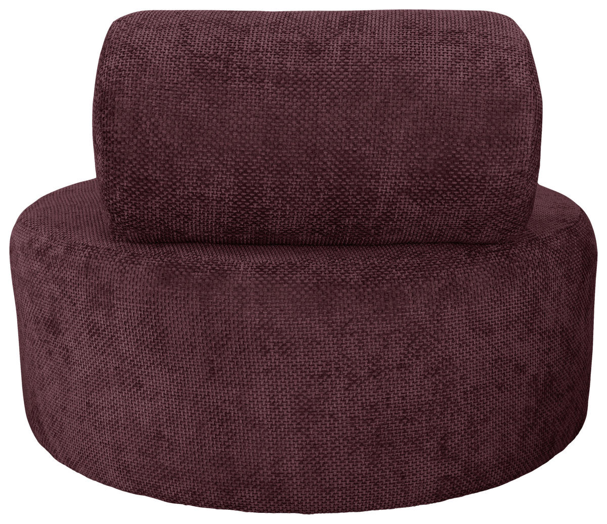 SESSEL in Struktur Bordeaux  - Bordeaux/Schwarz, Basics, Textil/Metall (88/70/88cm) - Livetastic