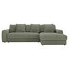 ECKSOFA in Cord Olivgrün  - Schwarz/Olivgrün, Modern, Kunststoff/Textil (302/182cm) - Carryhome