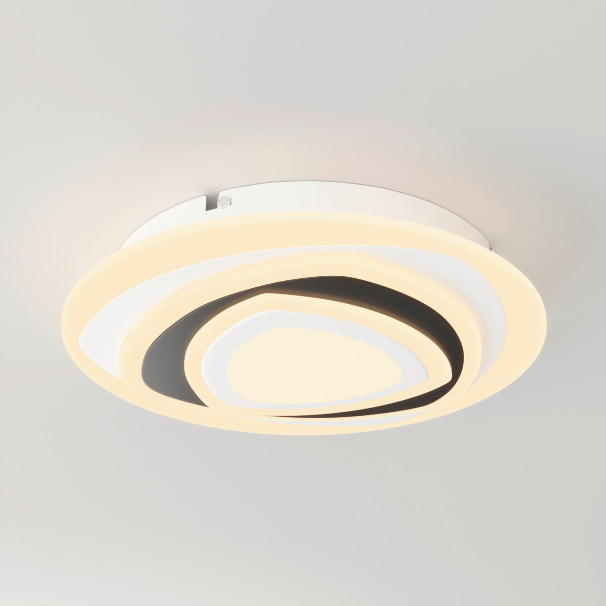 LED-DECKENLEUCHTE 50/5,5 cm   - Schwarz/Weiß, Design, Kunststoff/Metall (50/5,5cm) - Novel