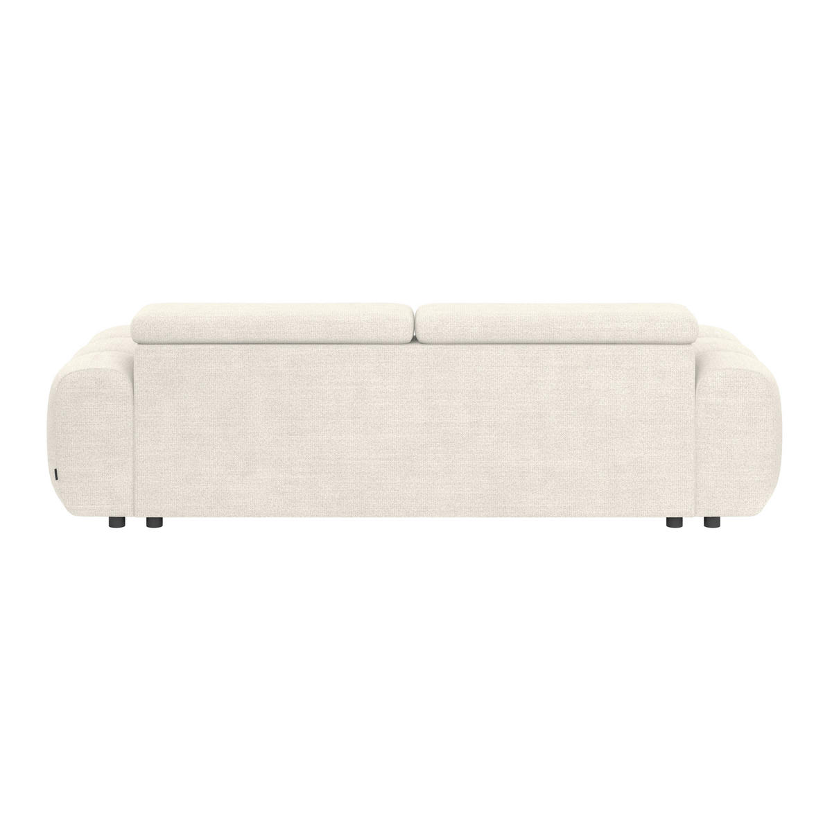 BIGSOFA Webstoff Greige  - Greige/Schwarz, Design, Kunststoff/Textil (248/77-97/108cm) - MID.YOU