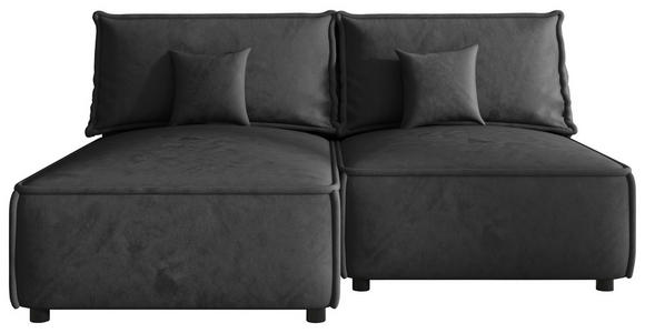 ECKSOFA Anthrazit Webstoff Zierkissen, Rückenkissen, Rücken echt  - Anthrazit/Schwarz, MODERN, Kunststoff/Textil (153/200cm) - Xora