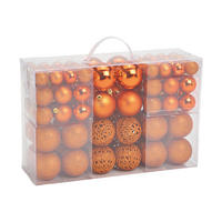 CHRISTBAUMKUGEL-SET 100-teilig  - Kupferfarben, Basics, Kunststoff (35,0/23,0/12,0cm)