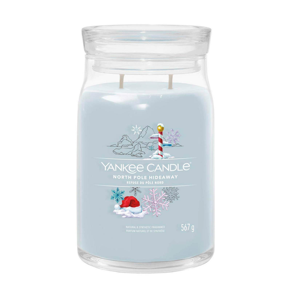 MIRISNA SVEĆA  svetloplava  - svetloplava, Osnovno, staklo (9.3/15.7/9.3cm) - Yankee Candle