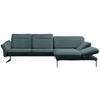 ECKSOFA in Webstoff Hellblau  - Anthrazit/Hellblau, Design, Textil/Metall (299/203cm) - Himolla