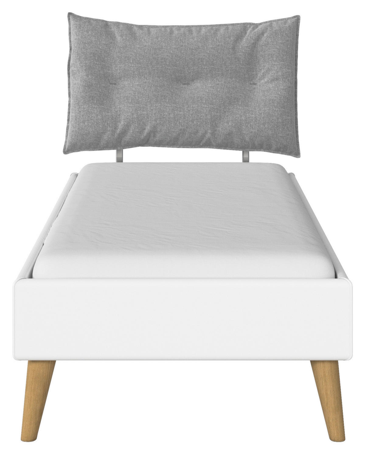 BETT 90/200 cm  in Weiß  - Wildeiche/Weiß, Design, Holz/Holzwerkstoff (90/200cm) - Carryhome