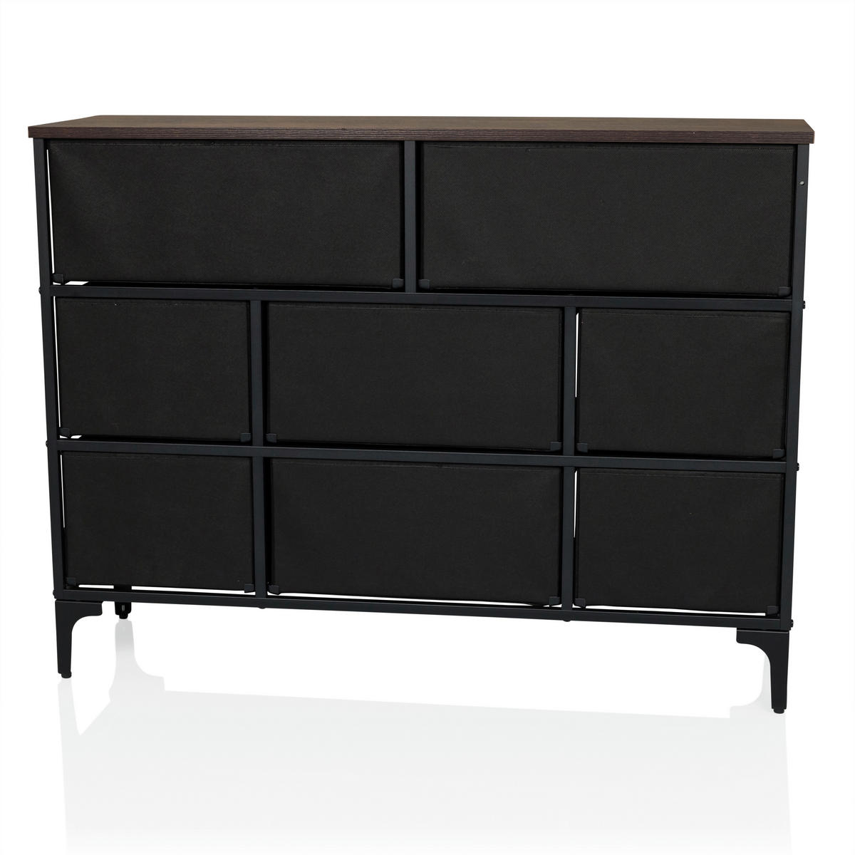 KOMMODE  in  - Multicolor/Schwarz, MODERN, Holzwerkstoff/Textil (102,5/77,5/30cm) - MID.YOU