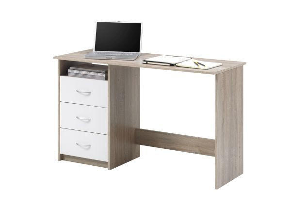 Birou in material pe bază de lemn 123/77/50 cm  - stejar Sonoma/argintiu, Design, plastic/material pe bază de lemn (123/77/50cm) - Boxxx