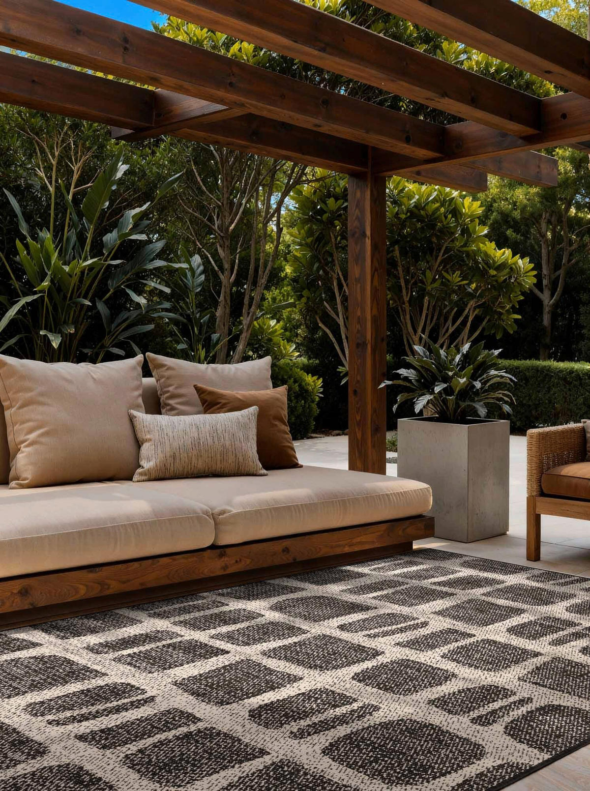 FLACHWEBETEPPICH 160/230 cm Haringey Schwarz, Weiß rechteckig  - Schwarz/Weiß, Design, Kunststoff (160/230cm)