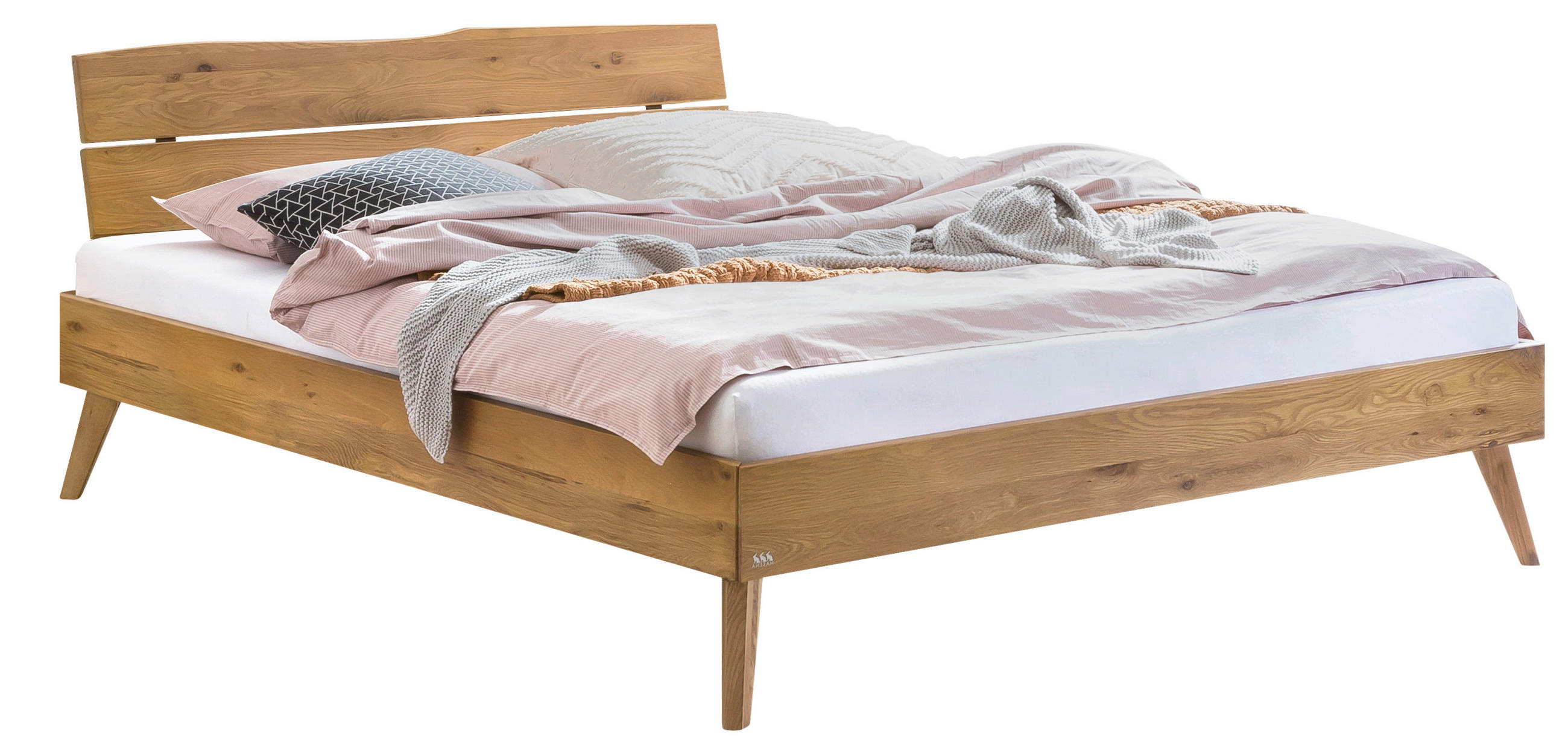 BETT 200/200 cm  in Wildeiche  - Wildeiche, Design, Holz (200/200cm) - Hasena