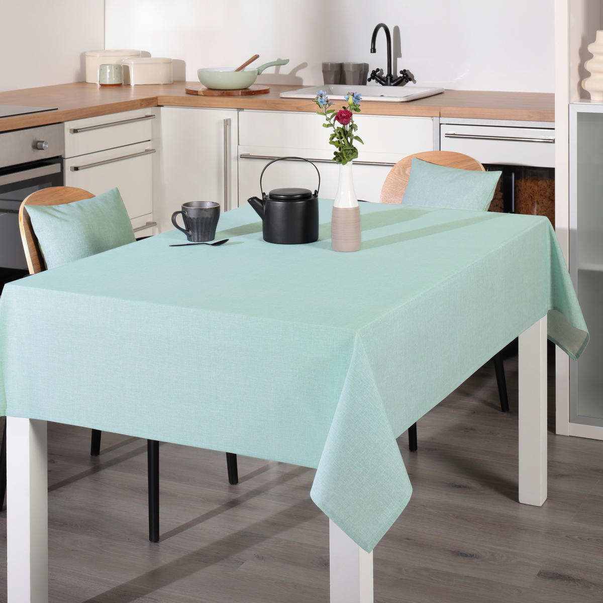 TISCHDECKE OSLO Textil Pastellblau 130/160 cm  - Pastellblau, Basics, Textil (130/160cm) - Peyer Syntex