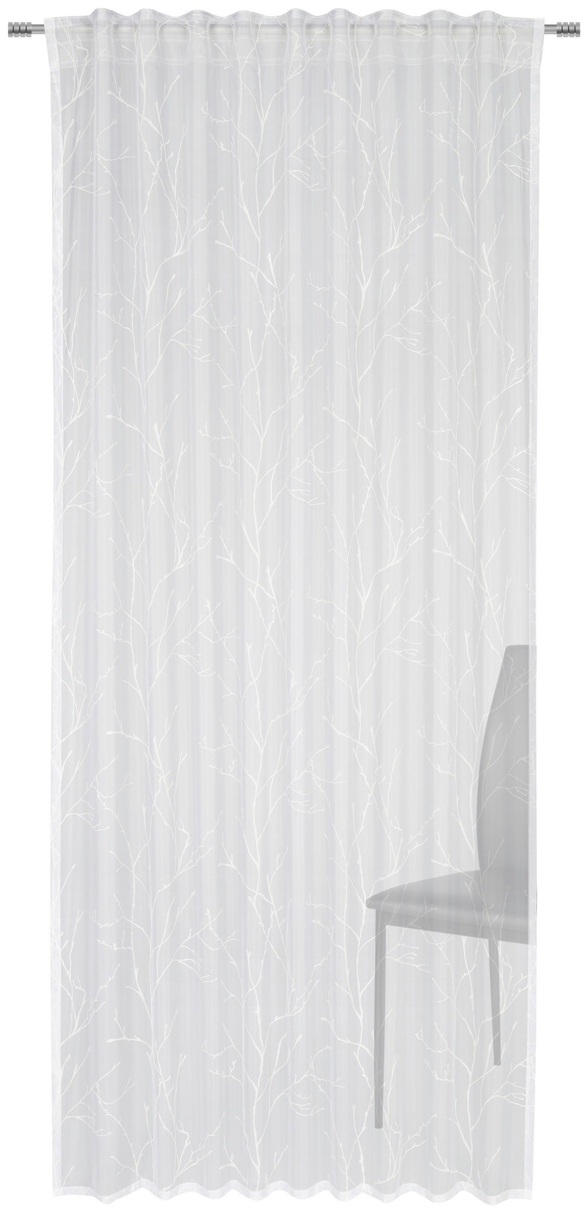FERTIGVORHANG halbtransparent  - Weiss, Konventionell, Textil (140/245cm) - Esposa
