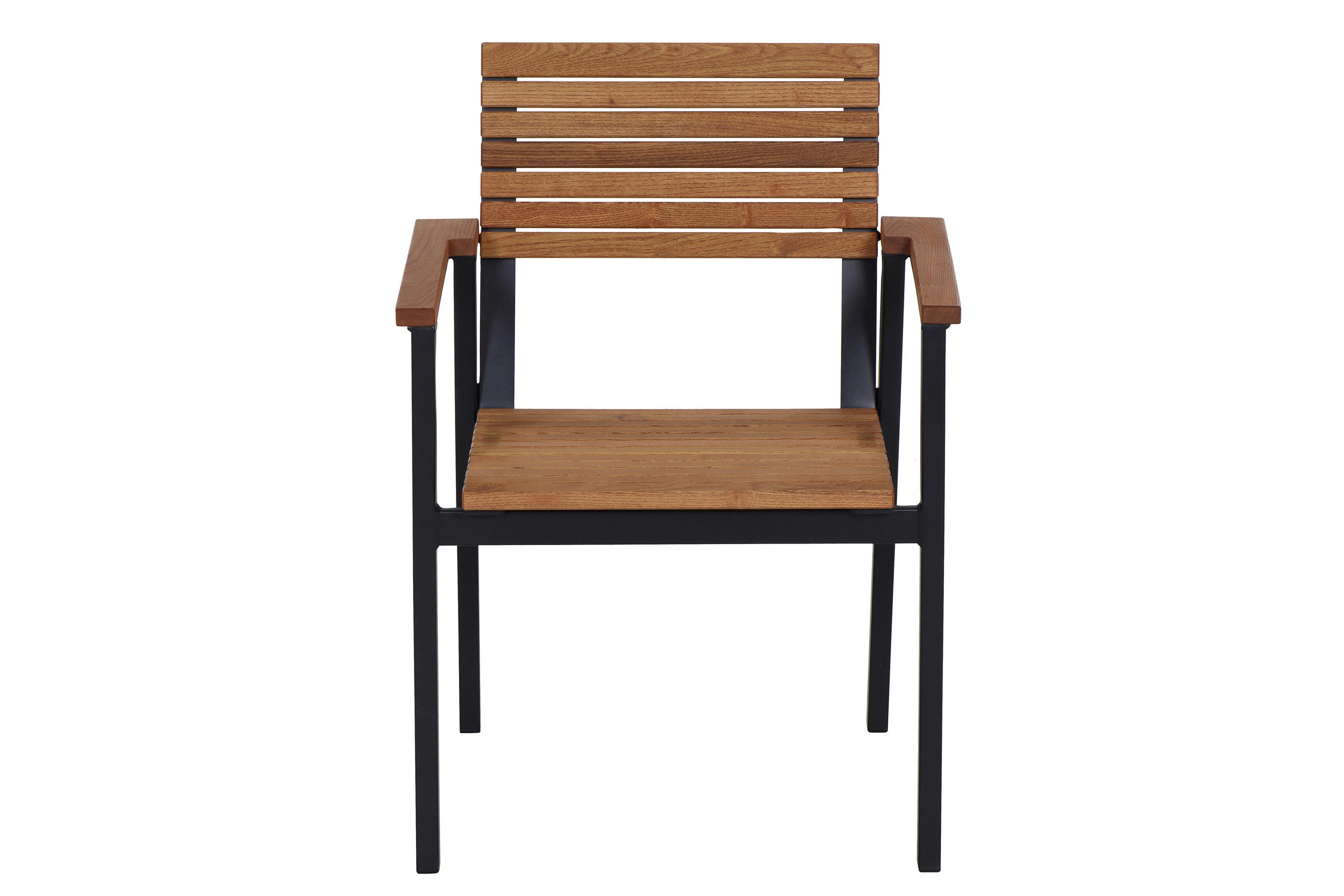 STAPELSESSEL Robinie Aluminium Robinienfarben  - Anthrazit/Robinienfarben, KONVENTIONELL, Holz/Metall (60/83/58,5cm) - Siena Garden