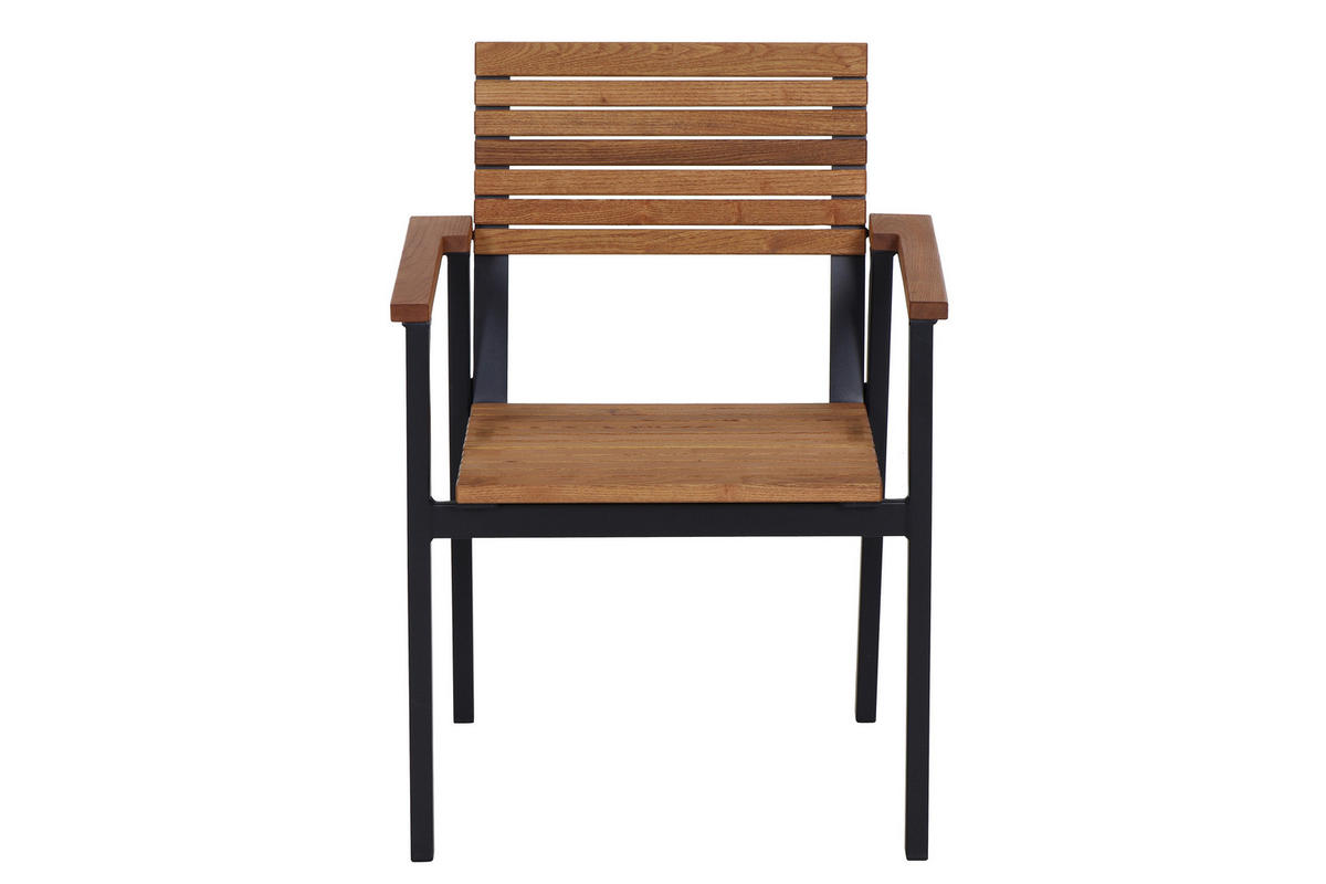 STAPELSESSEL Robinie Aluminium Robinienfarben  - Anthrazit/Robinienfarben, KONVENTIONELL, Holz/Metall (60/83/58,5cm) - Siena Garden