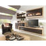 WOHNWAND Braun, Eichefarben - Eichefarben/Alufarben, Design, Glas/Holzwerkstoff (280/82-190/20-45cm) - CARRYHOME