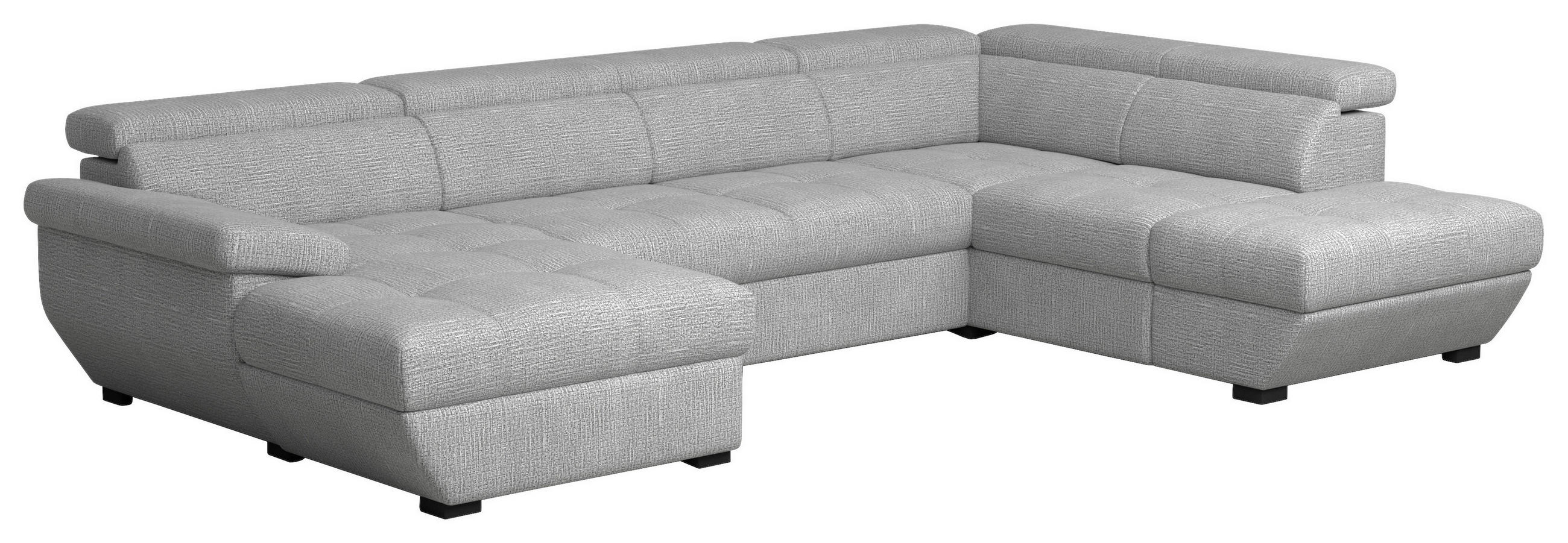 Welnova SEDACÍ SOUPRAVA, textil, šedá