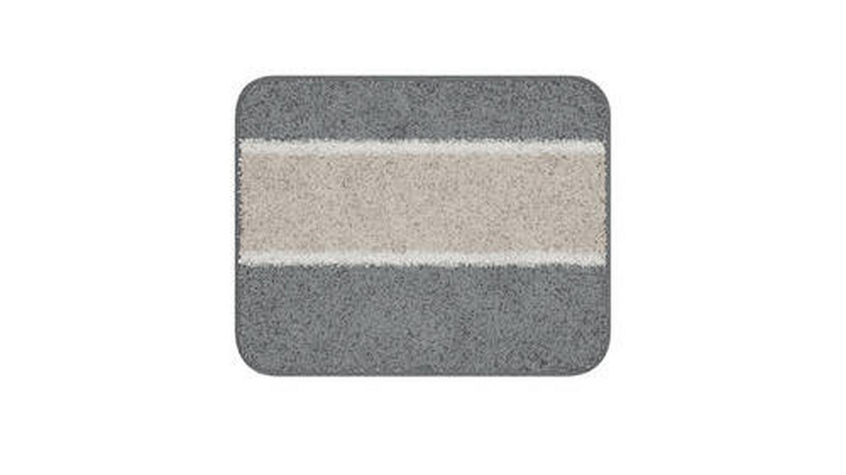 BADEMATTENSET Anthrazit 50x80/40x50 cm  - Anthrazit, Basics, Kunststoff/Textil (50x80/40x50cm) - Grund