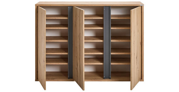 HÄNGESCHUHSCHRANK 134,9/96/33,8 cm - Anthrazit/Eiche Artisan, KONVENTIONELL, Holzwerkstoff (134,9/96/33,8cm) - Xora